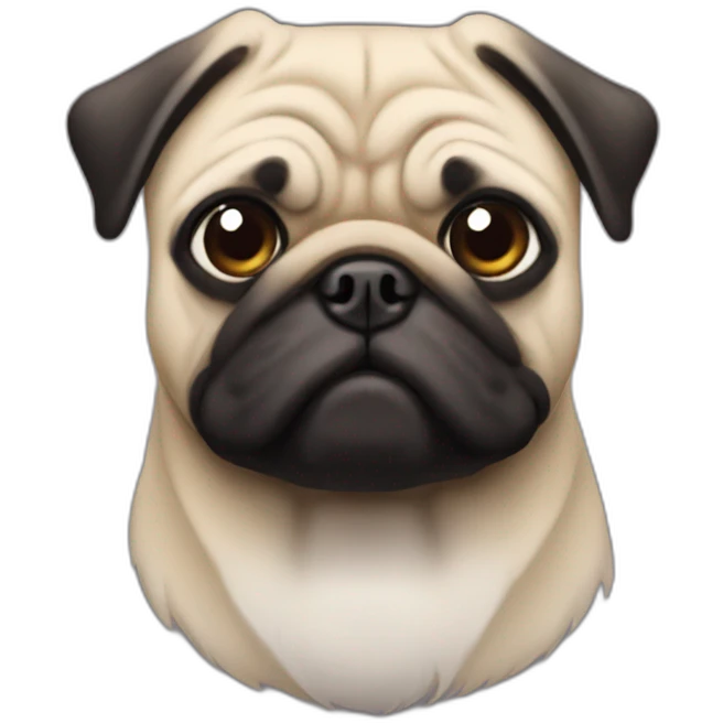 pug with a white beard emoji