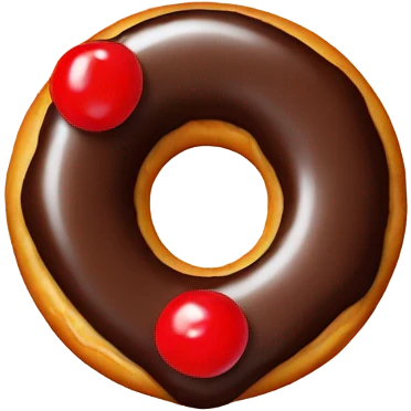 Donut with a cherry on top emoji