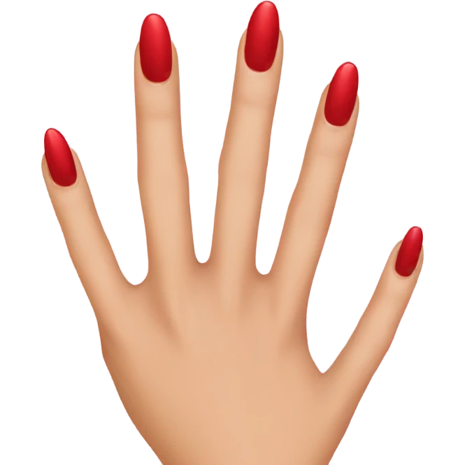 Short red nails emoji