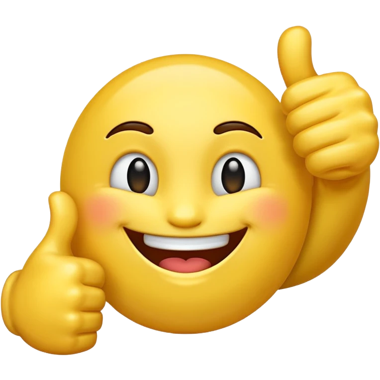 Emoji with a thumbs up grinning  emoji