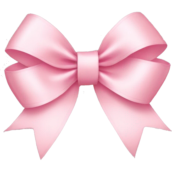 light pink ribbon bow emoji