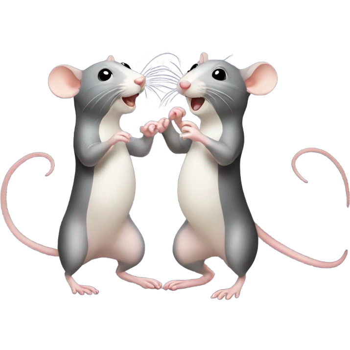 Two rats are dancing emoji