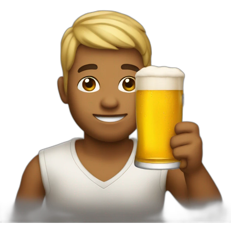 Bebe toda qui bois une bière emoji