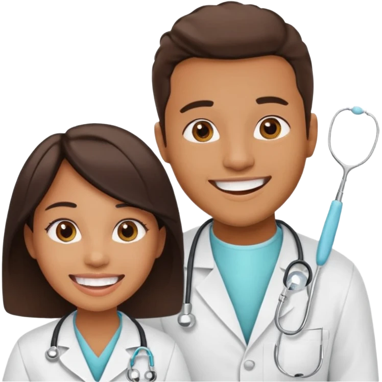 Young african-american man. Guy visiting dentist's office for prevention of the oral cavity. Man and famale doctor while checkup teeth. for Periodontics doctor emoji emoji