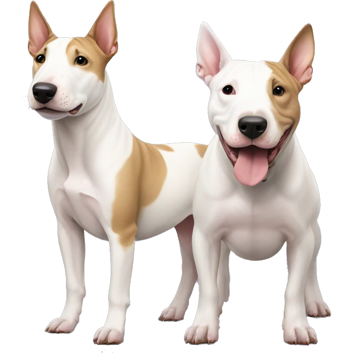 fawn and white english bull terrier emoji