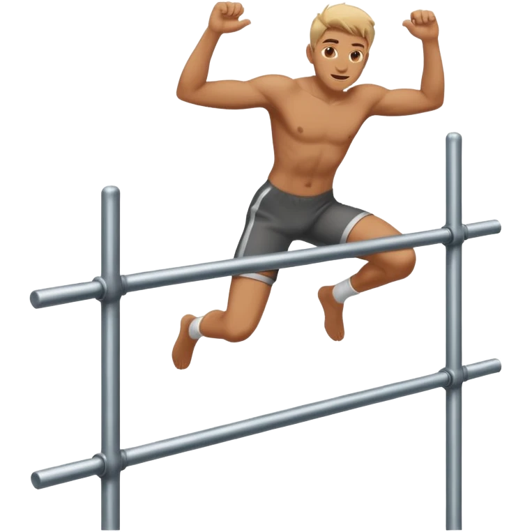 Make an emoji of a guy jumping onto a  metal bar emoji
