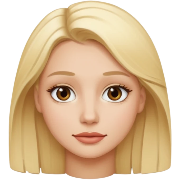 Blonde with as few details as possible, only her face emoji