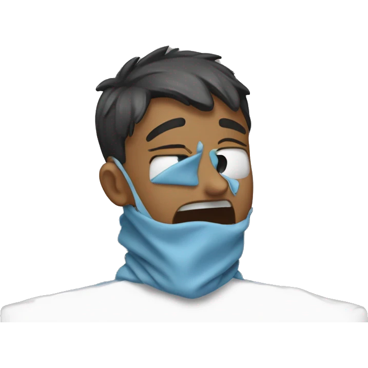 A student crying but He’s trying not to cry emoji