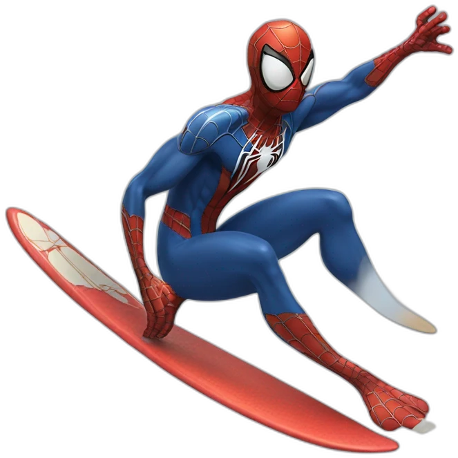 Spiderman surfing emoji