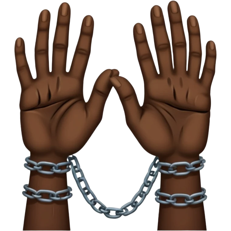 slavery chained hands emoji