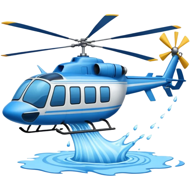 helicopter carrying water emoji