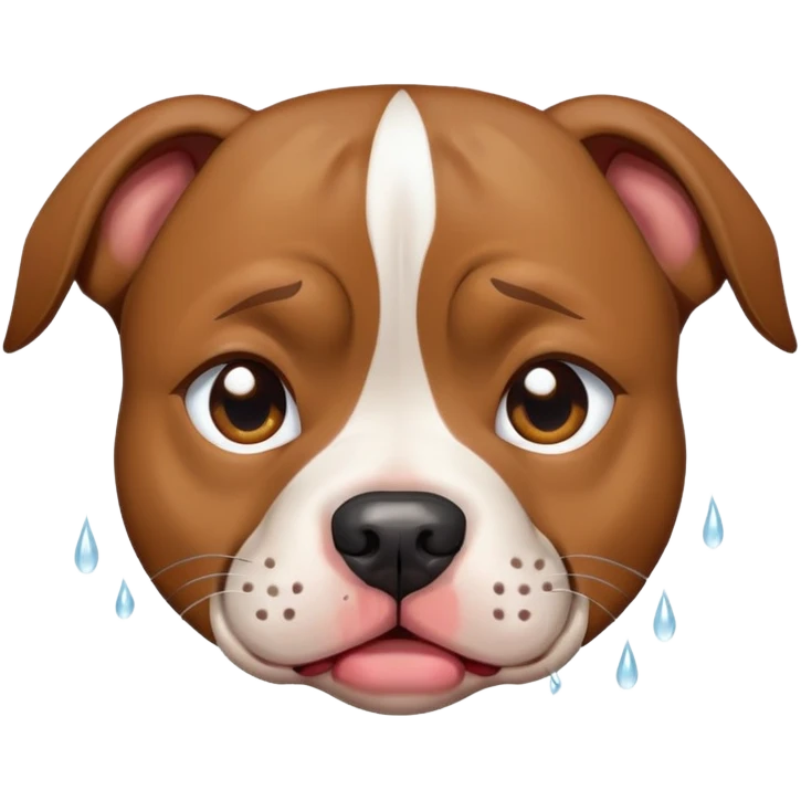 Pit bull crying  emoji