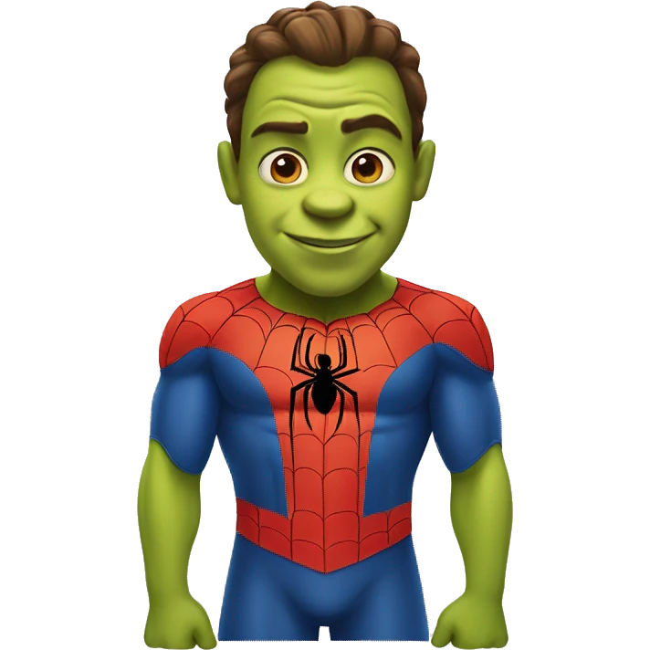 Shrek and Spider-Man mixed  emoji