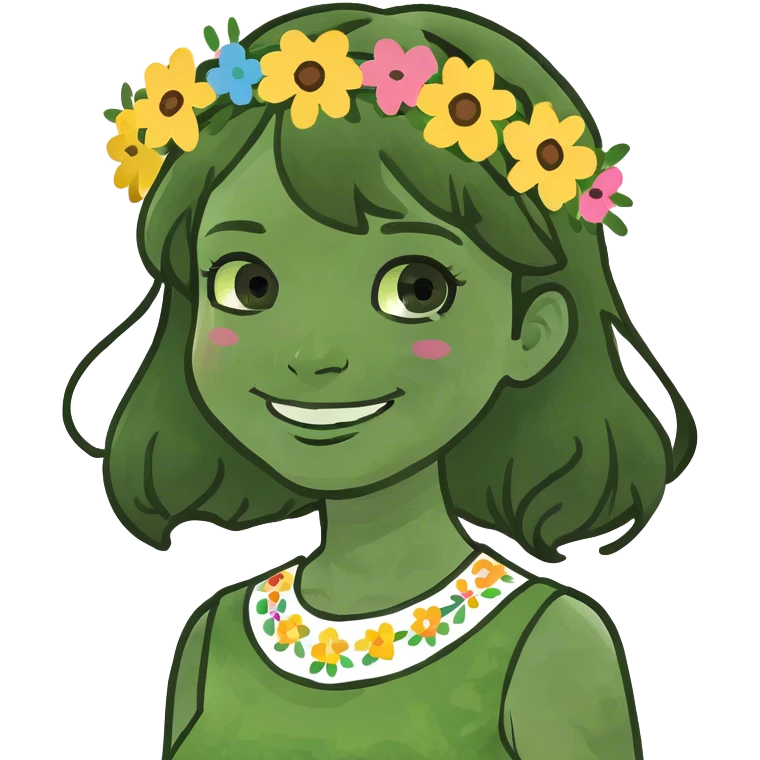 smiling girl with brown hair emoji