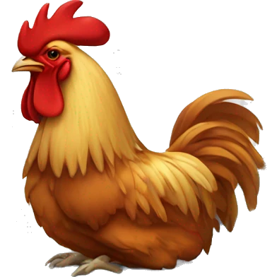 a rooster sleeping on a bed emoji