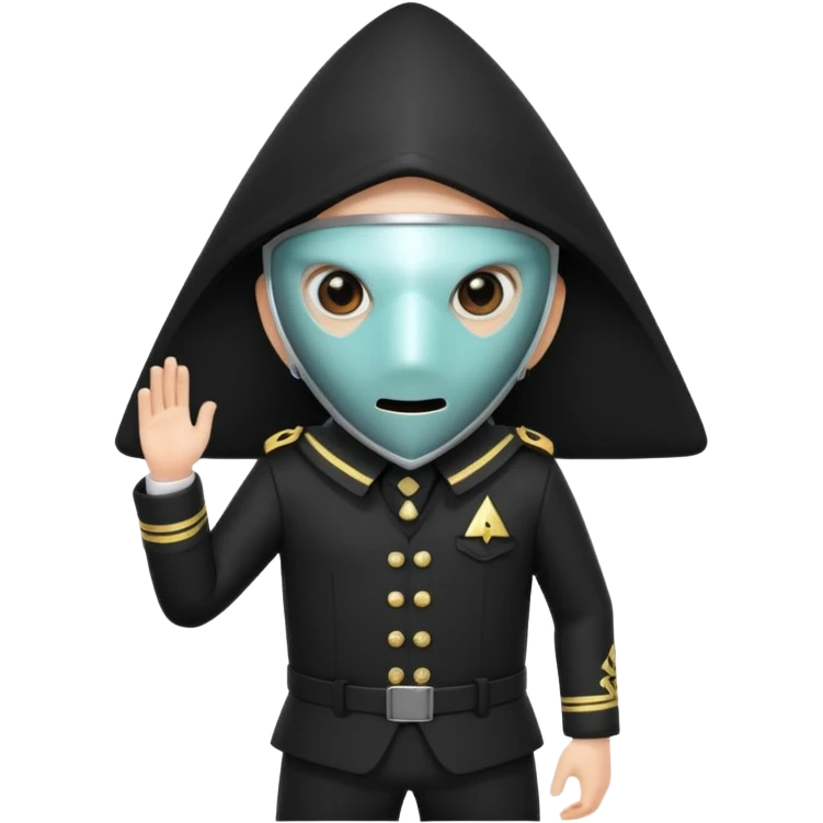 squid game guard with triangle mask emoji