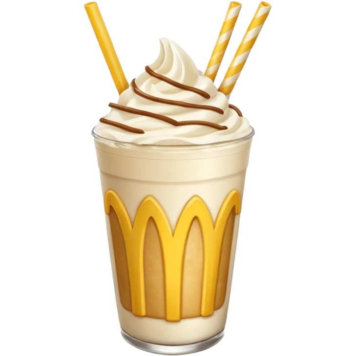mcdonals milkshake and potato emoji