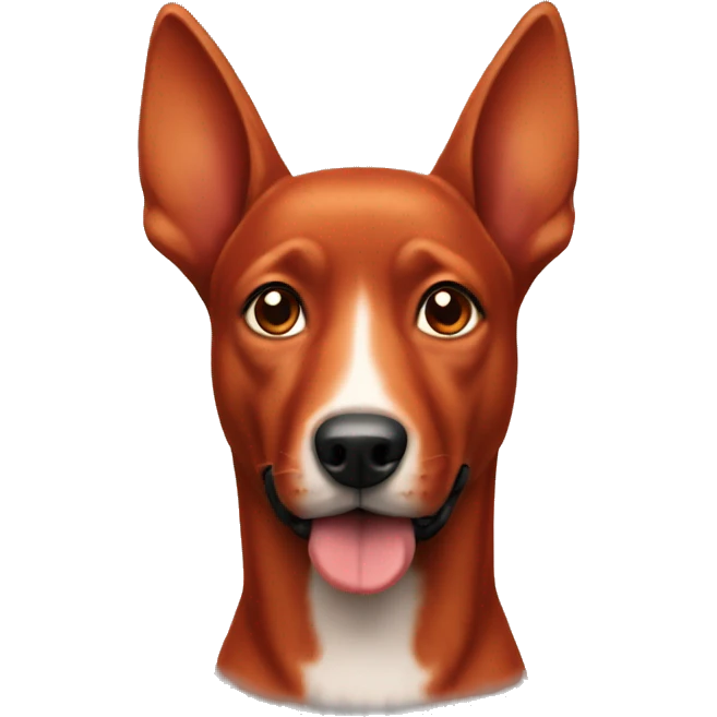 solid red dog with pointed ears emoji