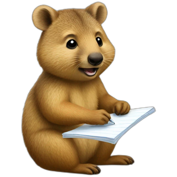 quokka writing emoji