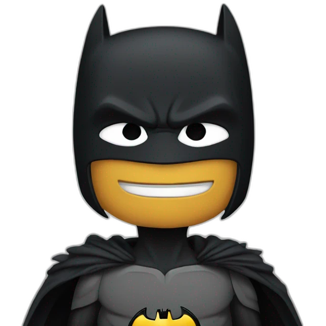 Batman as a crow man emoji