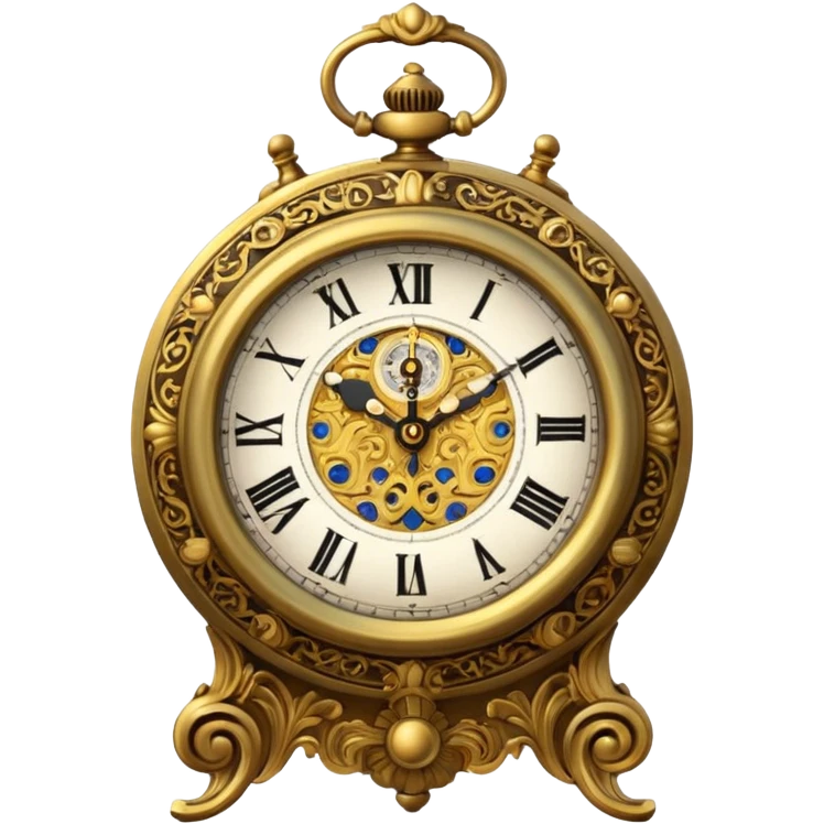 antique clock ornate. emoji