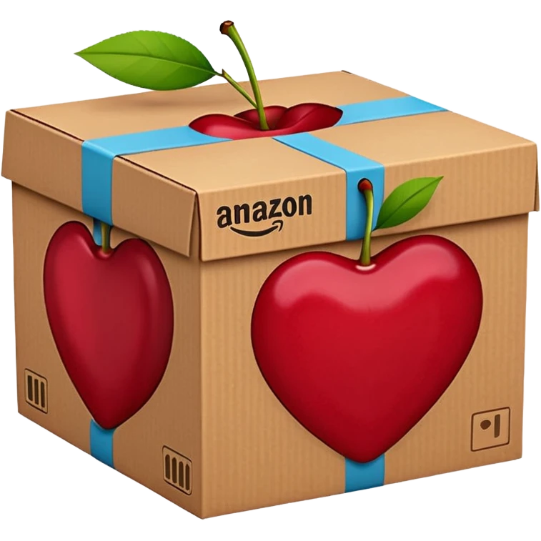 caja de Amazon prime color cherry red emoji