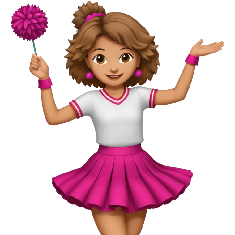 turtle girl dancing with skirt holging o mpom emoji