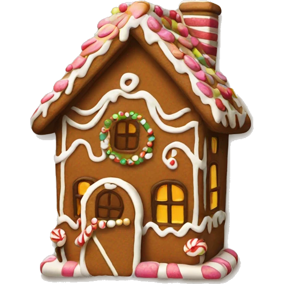 Gingerbread house emoji