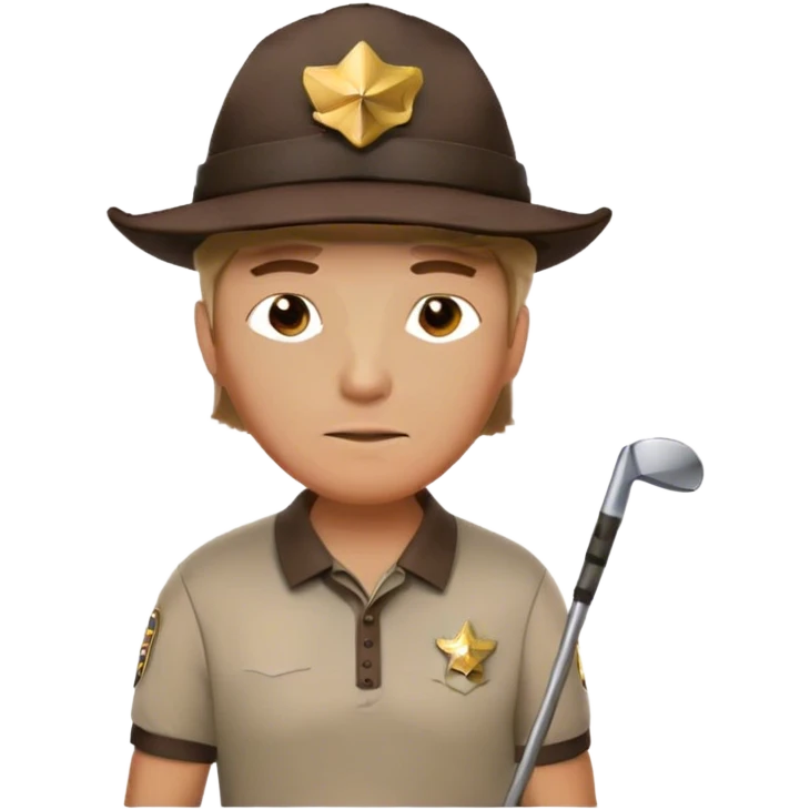 Sheriff playing golf emoji