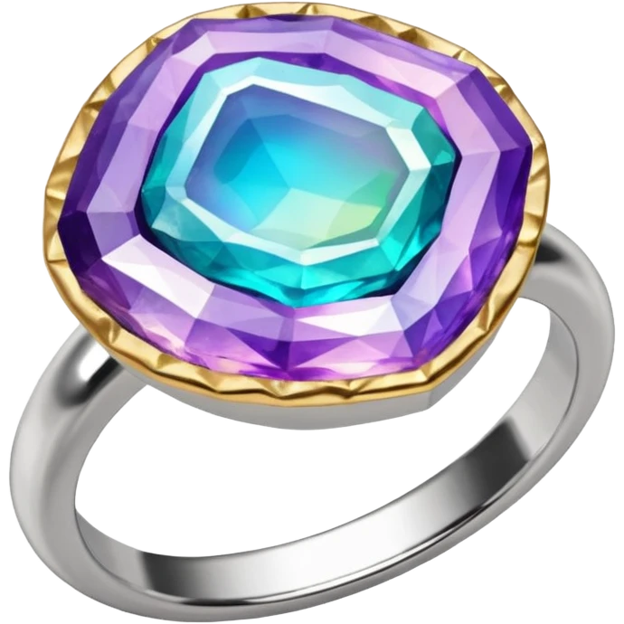 crystal geode ring emoji
