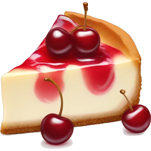 shiny cherry cheesecake  emoji