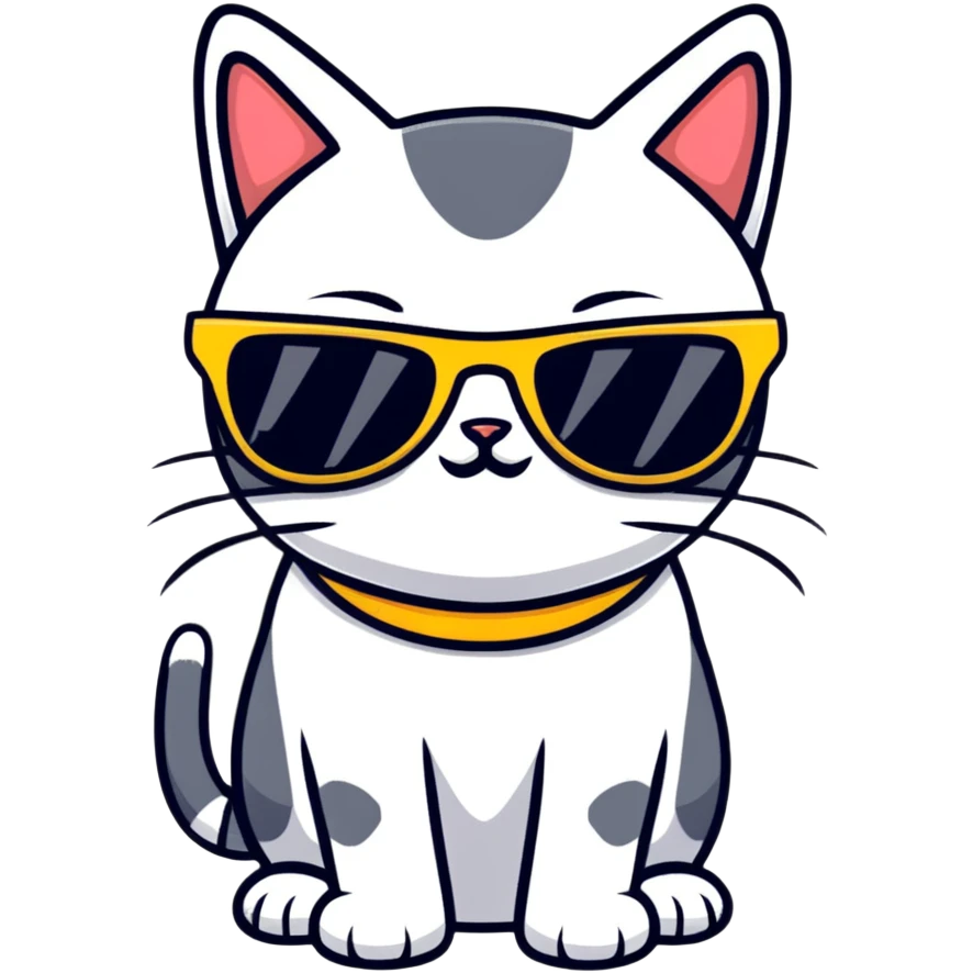 Cat with sunglasses emoji