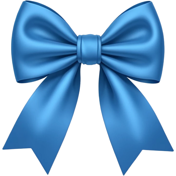 Blue bow emoji