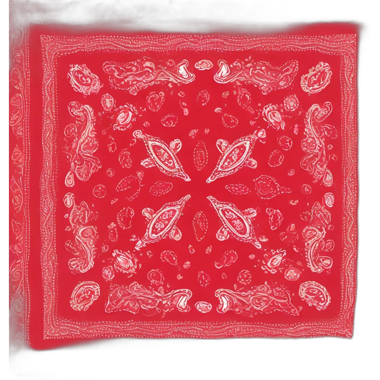 Red bandanna with Paisley pattern emoji