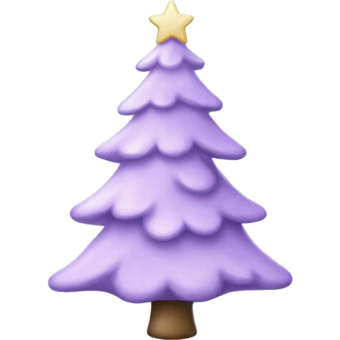 Pastel purple christmas tree emoji