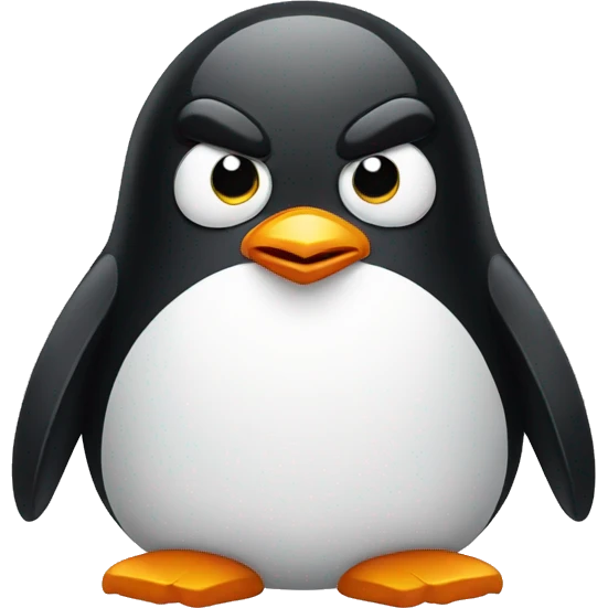 Angry penguin emoji