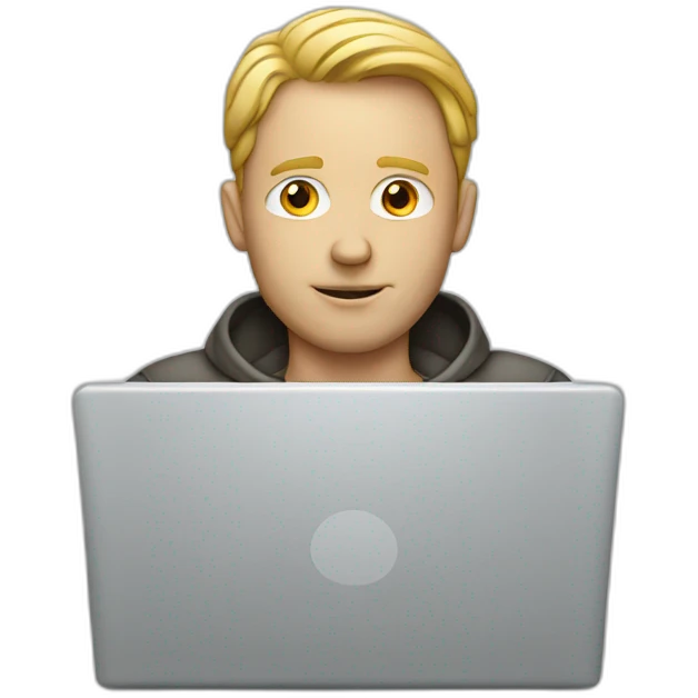 white man laptop emoji
