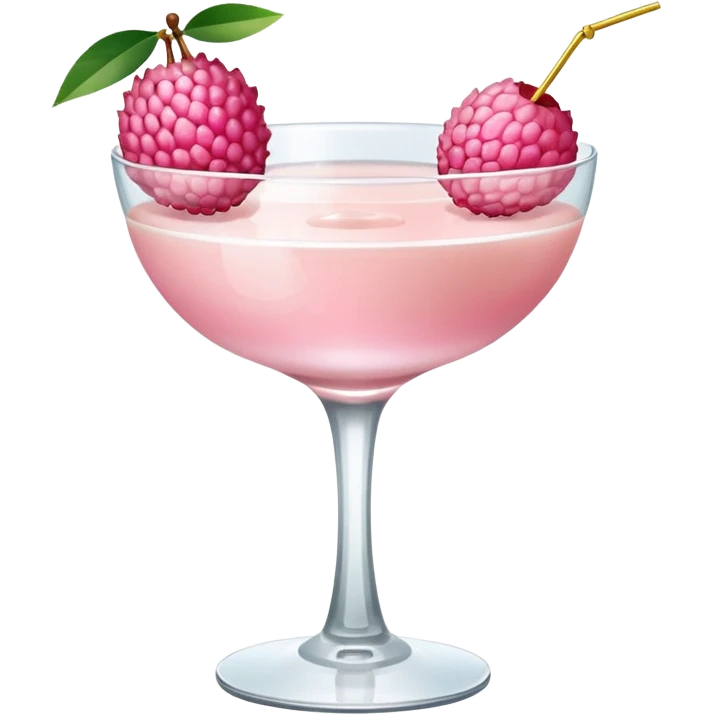baby pink lychee martini drink emoji