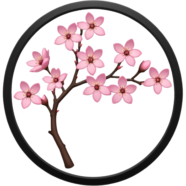 photo frame in the shape of a cherry blossom emoji