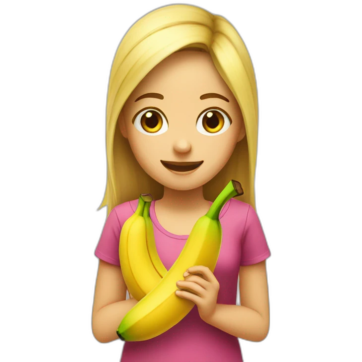 Banane sur fille emoji