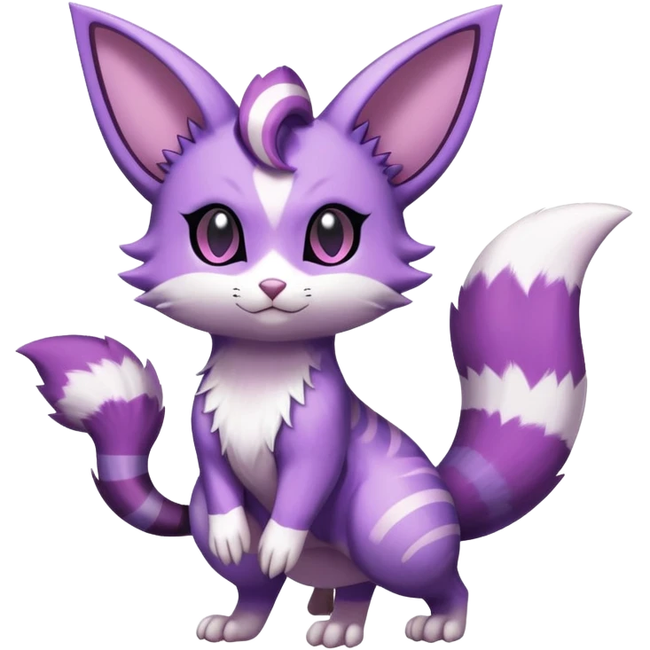 Shiny Furret-Purrloin-Espeon-Hybrid (Full body) emoji