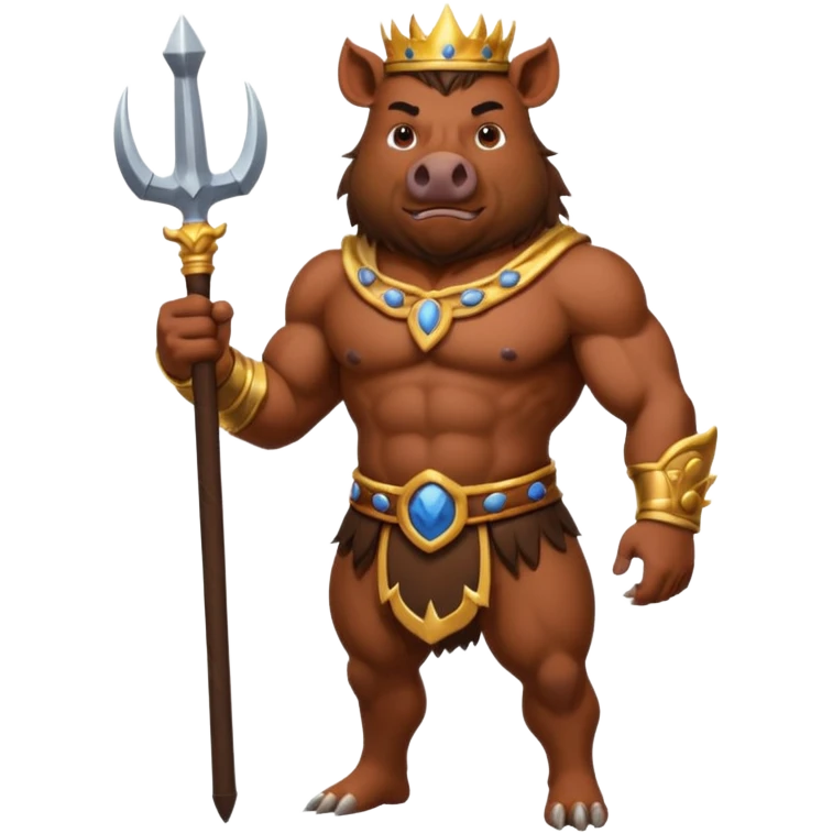 boar King, standing emoji