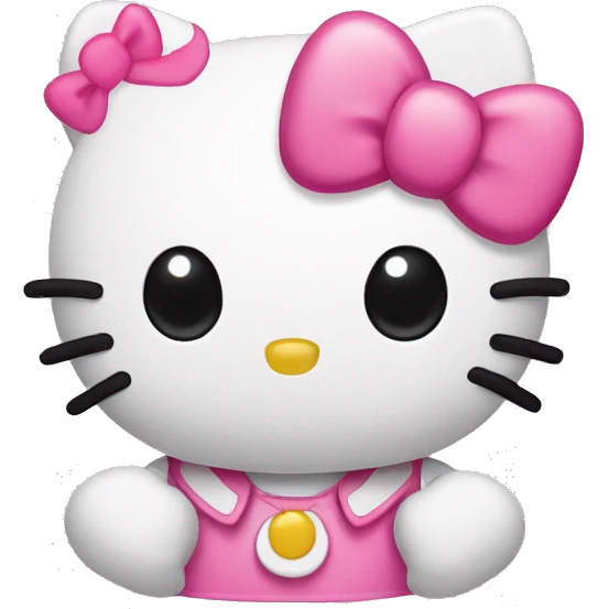 Hello kitty with 🤨 face emoji