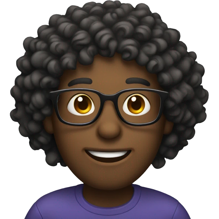 curly guy with glasses emoji