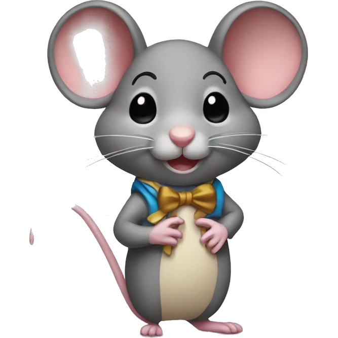 Mouse with a bow emoji