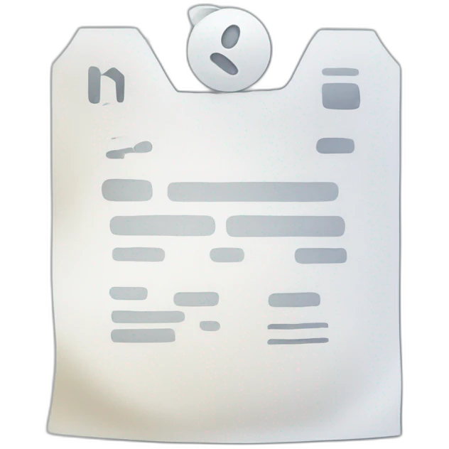 White shopping receipt emoji