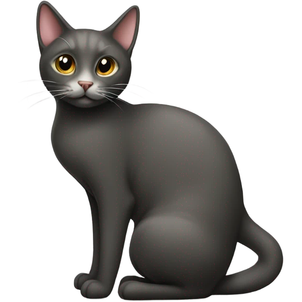 Cat with a extremely long tail emoji