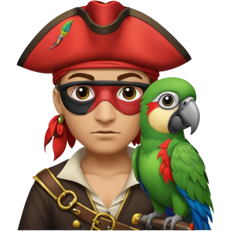 pirate and parrot emoji
