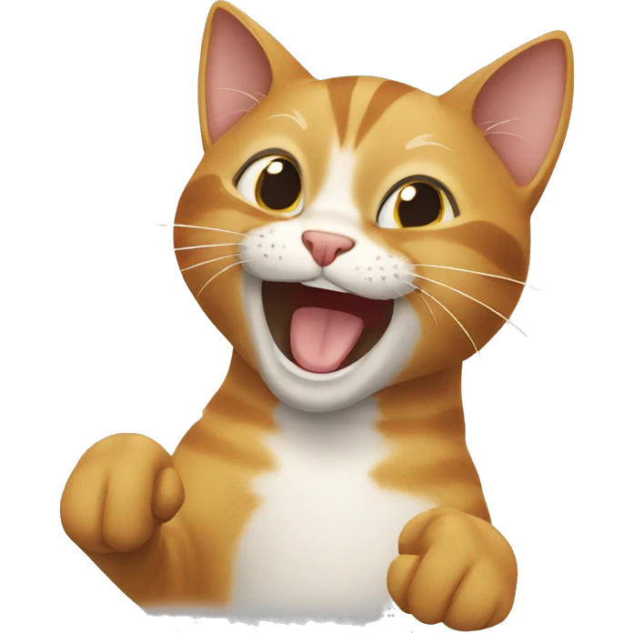 Cat pointing and laughing emoji