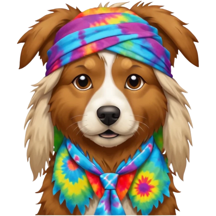 hippie dog emoji
